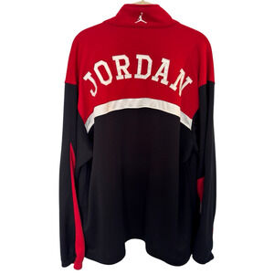 Nike Air Jordan Jumpman Track Jacket Mens L-XL Full Zip Black Red White